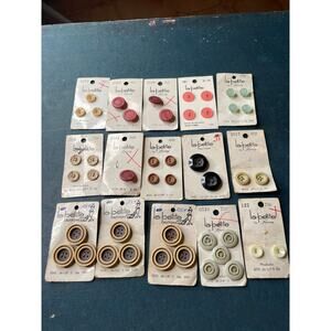 VTG Lot of La Petite Sewing Buttons on Cards Variety Sizes and Colors Craft